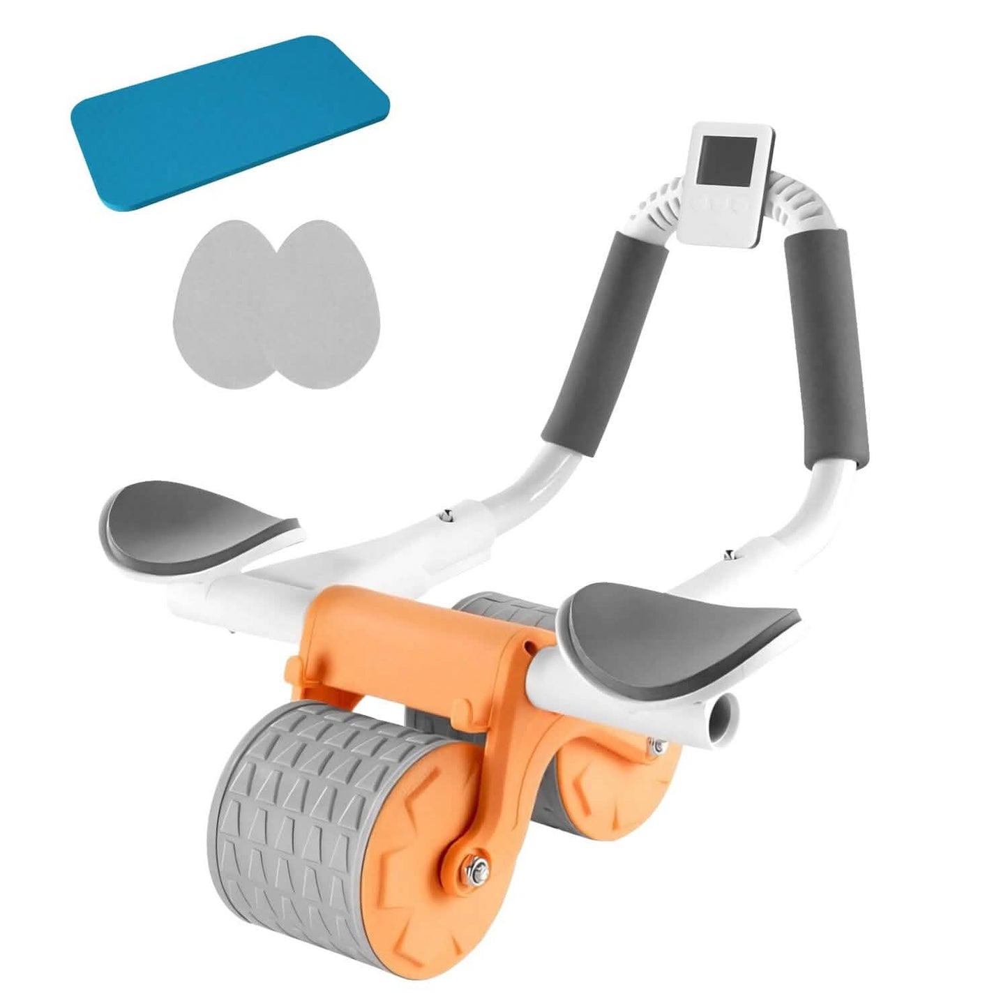 Automatic Rebound Abdominal Wheel Roller for Core Strength with Timer Kneel Pad