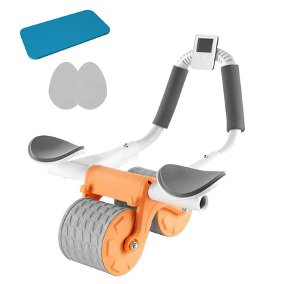 Automatic Rebound Abdominal Wheel Roller for Core Strength with Timer Kneel Pad