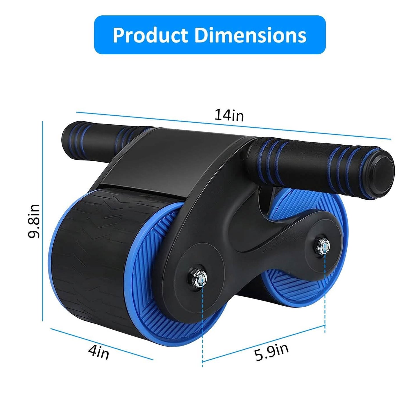 Automatic Rebound Anti-Slip AB Roller Wheel with Knee Pad Holder