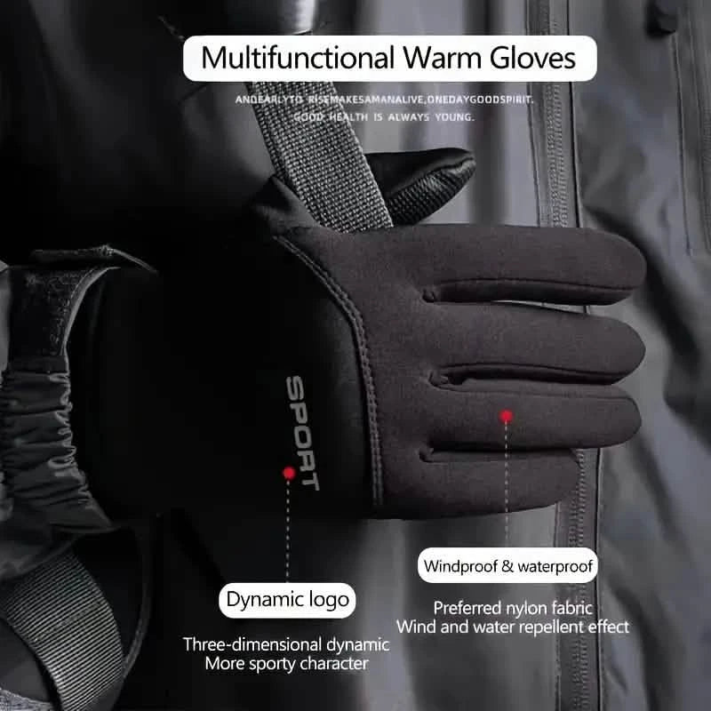 Autumn and Winter Outdoor Plus Velvet Cold Safeguard Glove