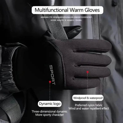 Autumn and Winter Outdoor Plus Velvet Cold Safeguard Glove