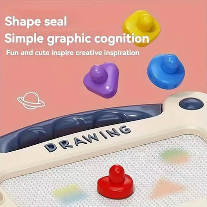 Magnetic 3-in-1 Drawing Board Toy, Draw, Write, Erase & Repeat