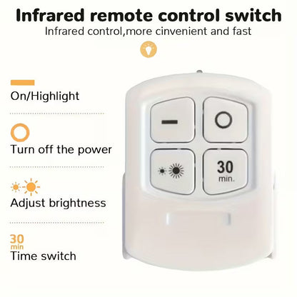 5pcs Smart Wireless LED Under-Cabinet Lights – Remote Control