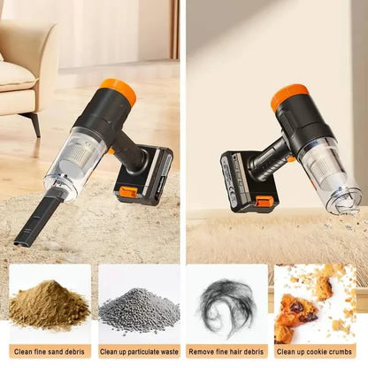 CascadeVac 5000Pa Wireless Handheld Car Vacuum – 2×2000mAh Batteries, Dual Filters, Portable
