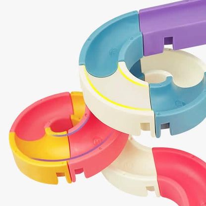 Baby Bath Toys DIY Marble Race Run Assembling Track