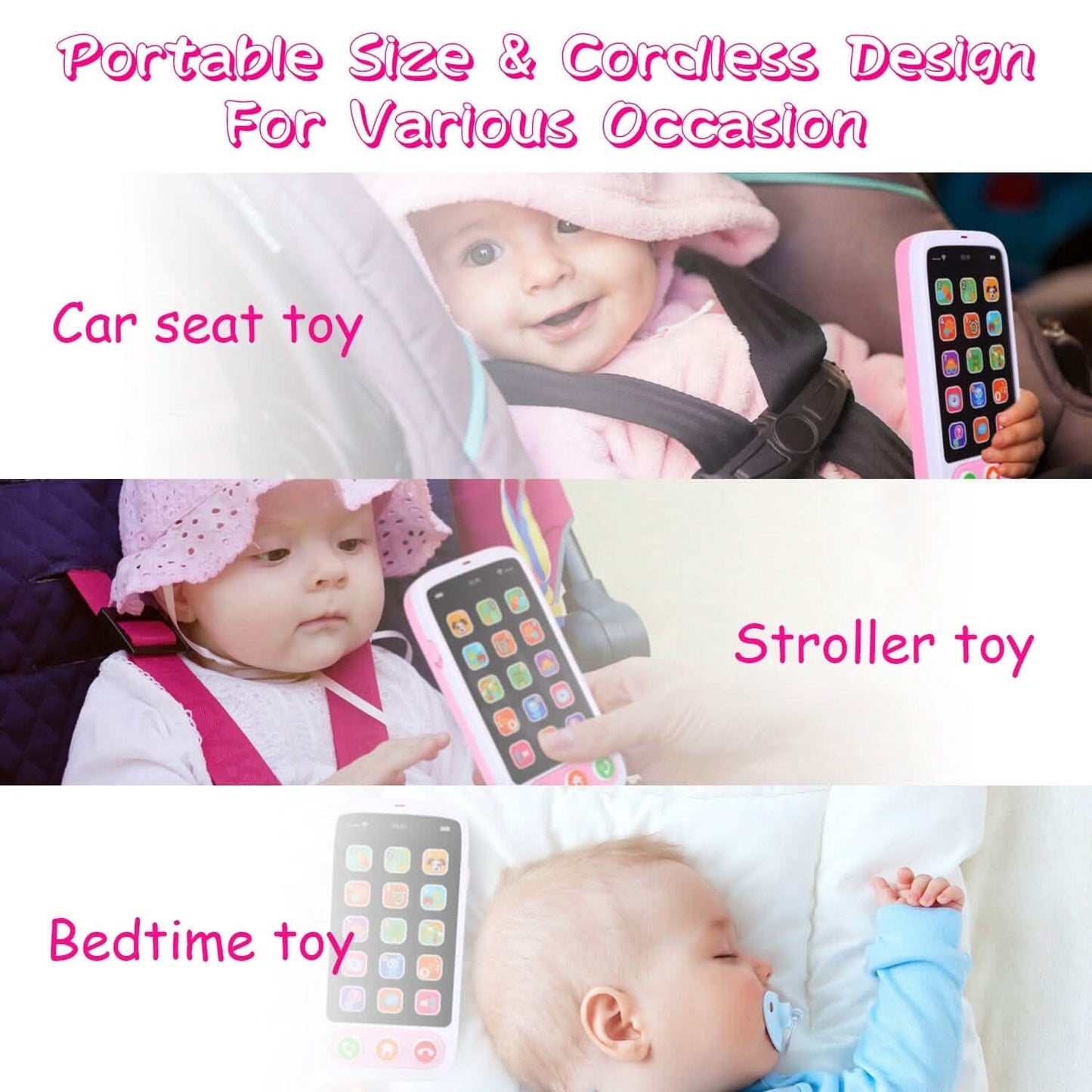 Baby Infant Interactive Educational Phone with Music Light