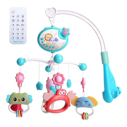 Baby Musical Crib Bed Bell Rotating Mobile Star Projection
