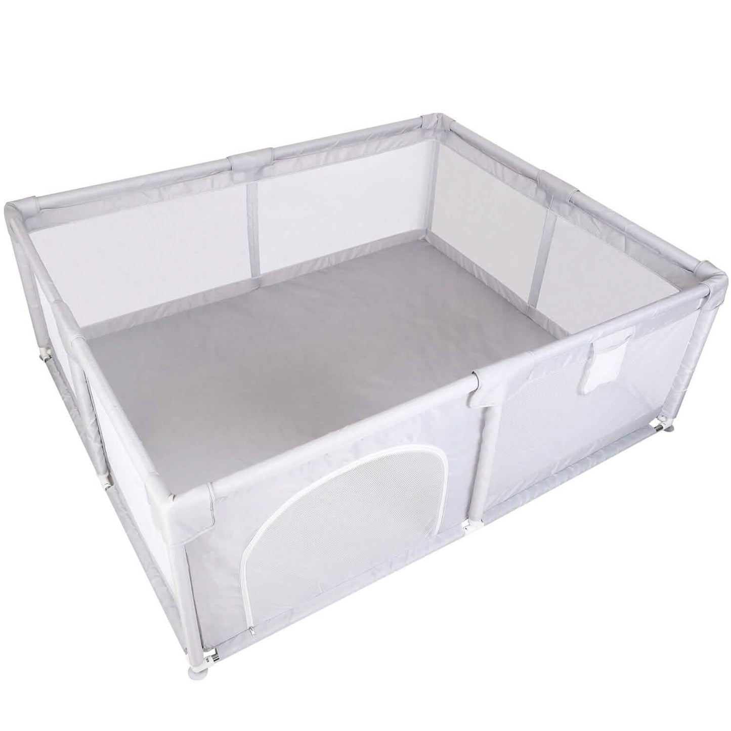 Baby Playpen with Anti-Suction Base Zipper Door