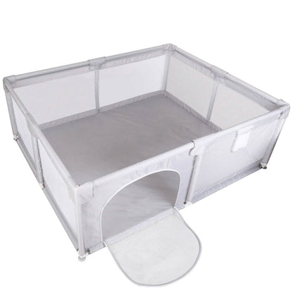 Baby Playpen with Anti-Suction Base Zipper Door