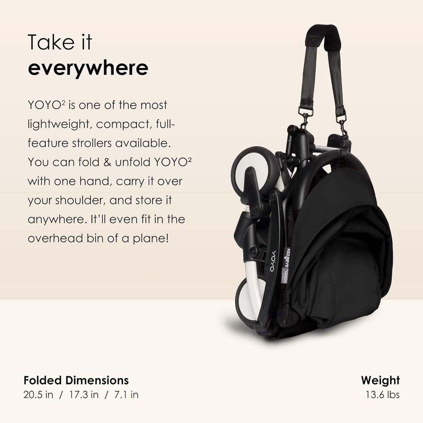 BABYZEN YOYO2 Stroller Lightweight & Compact - Black (Refurbished)