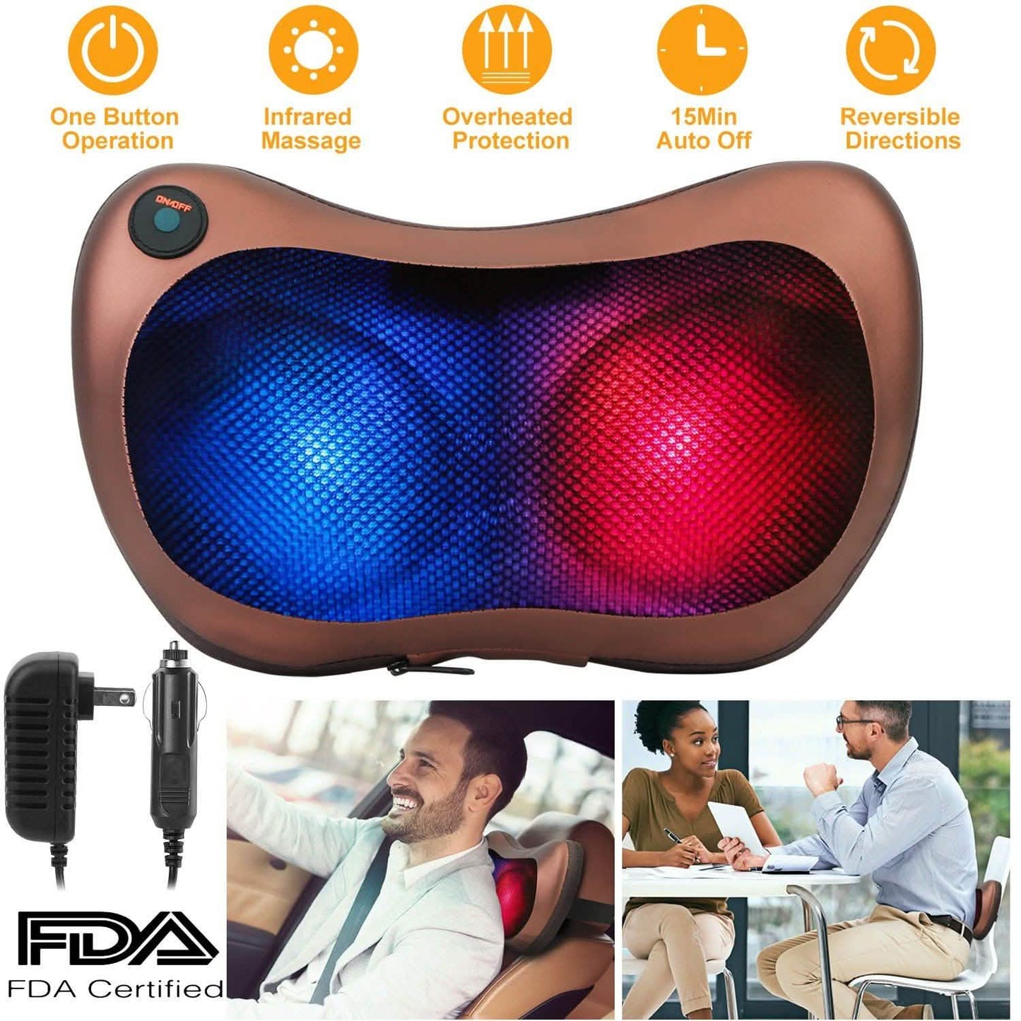 Back Neck and Shoulder Massage Pillow