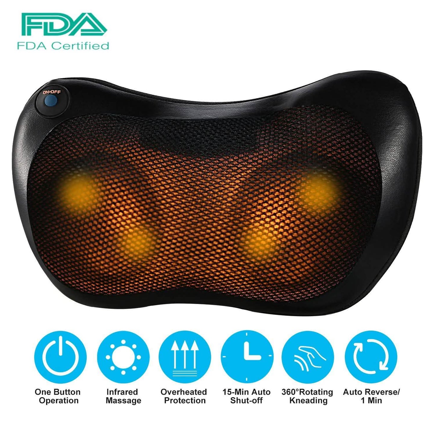 Back Neck Massage Pillow Kneading Massager