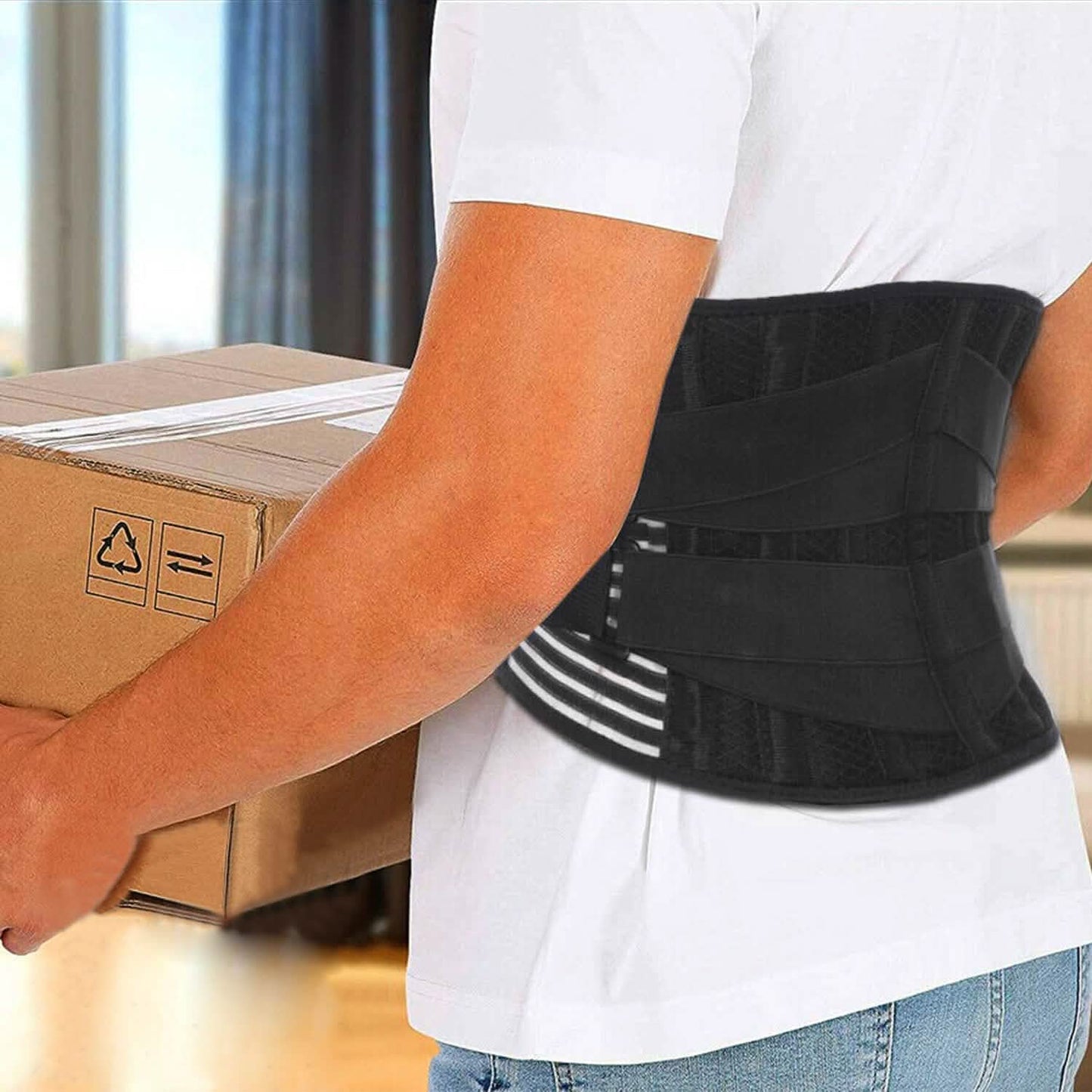 Back Support Brace Breathable Mesh Lumbar Support Belt