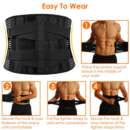 Back Support Brace Breathable Mesh Lumbar Support Belt