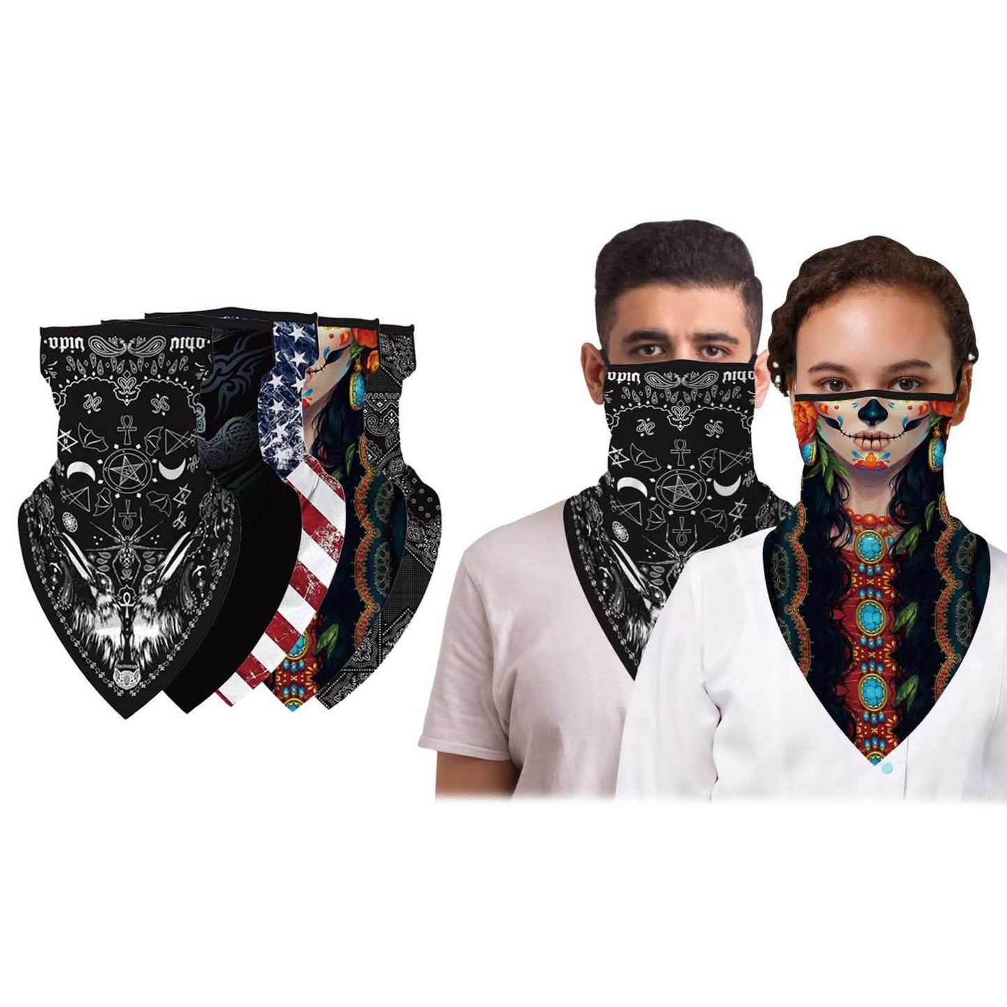 Balaclava Face Mask Neck Gaiter with Earloop for Men and Women
