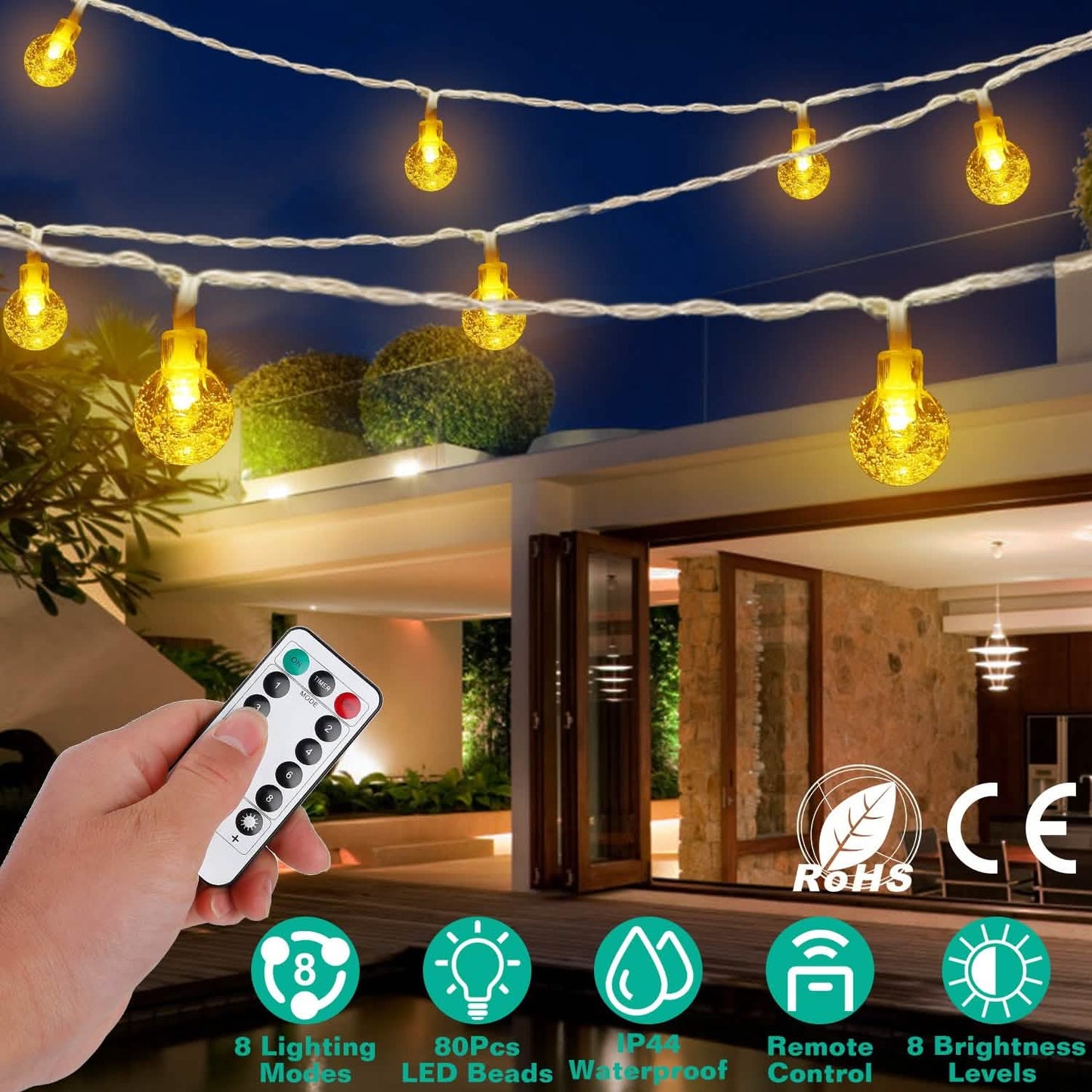 Ball LED Globe String Lights