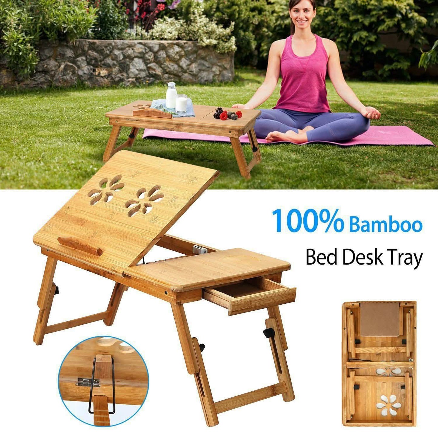 Bamboo Breakfast Serving Laptop Desk