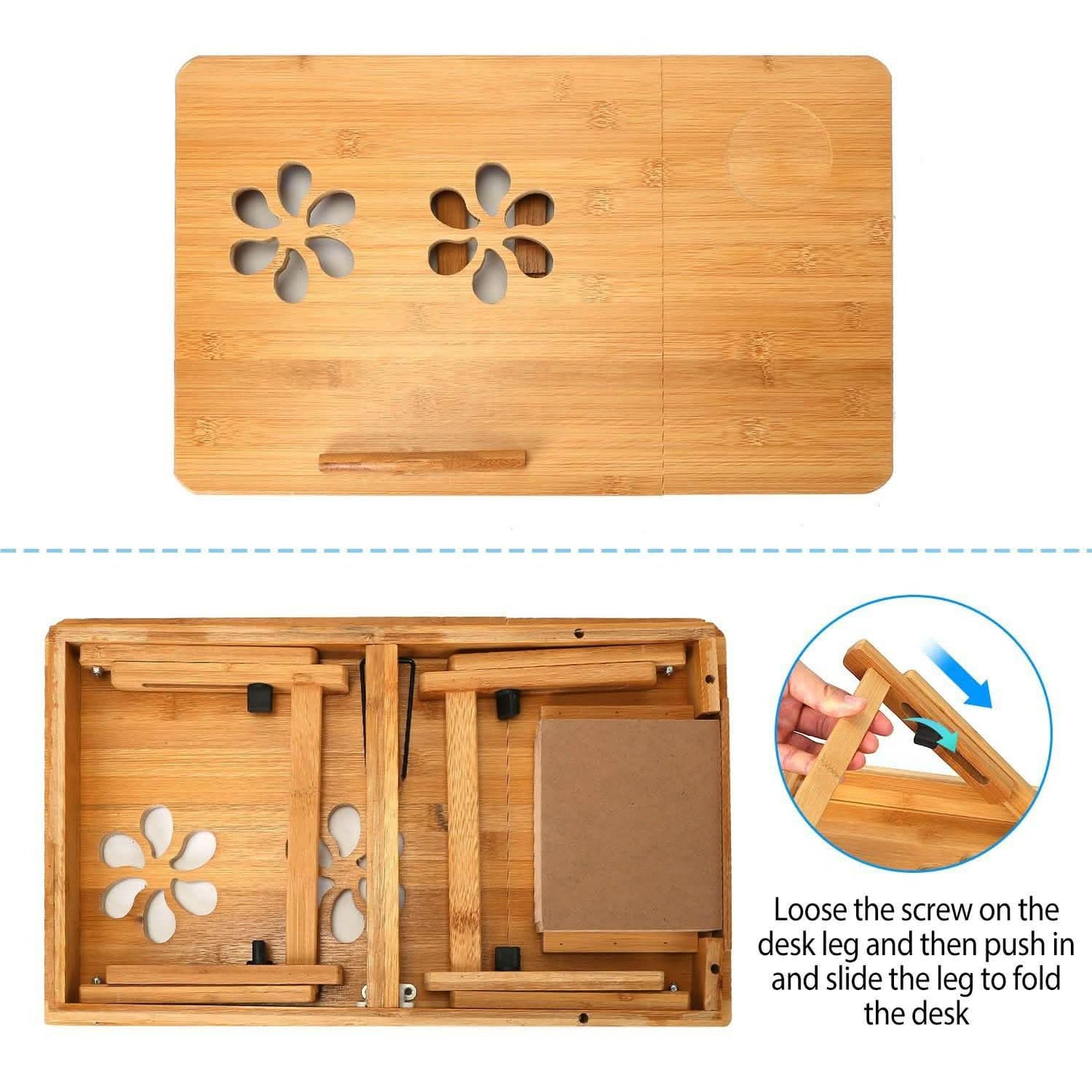 Bamboo Breakfast Serving Laptop Desk