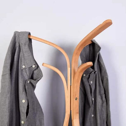 Bamboo Hanger with Storage Rack Living Room Bedroom