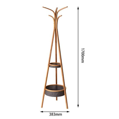Bamboo Hanger with Storage Rack Living Room Bedroom