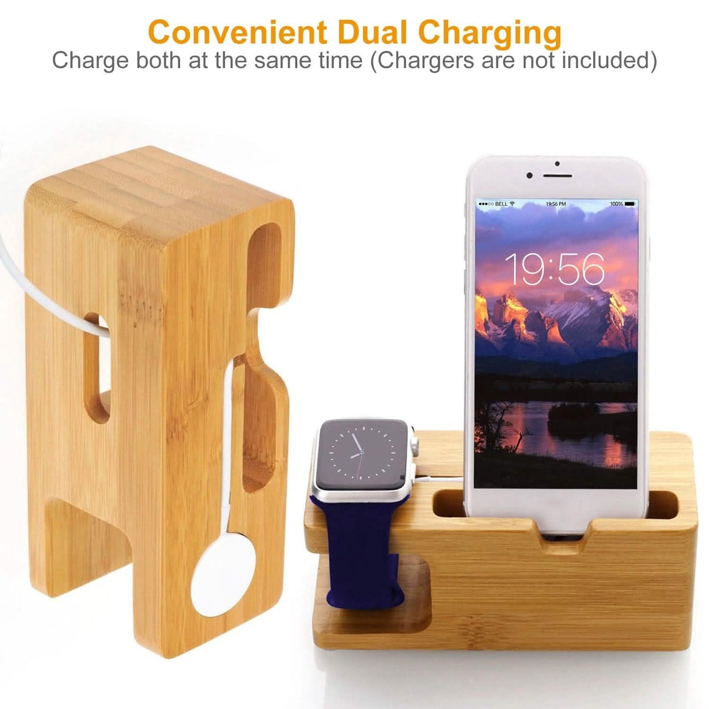 Bamboo Wood Charging Stand for Apple Watch