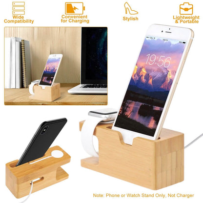 Bamboo Wood Charging Stand for Apple Watch