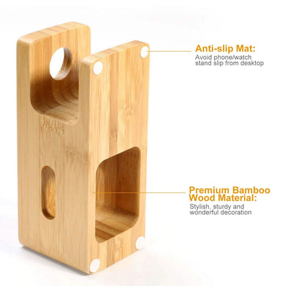 Bamboo Wood Charging Stand for Apple Watch