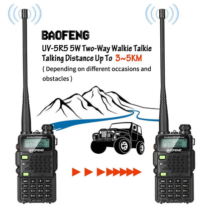 BAOFENG UV-5R5 VHF/UHF Dual Band Two Way Ham Radio Transceiver Walkie Talkie
