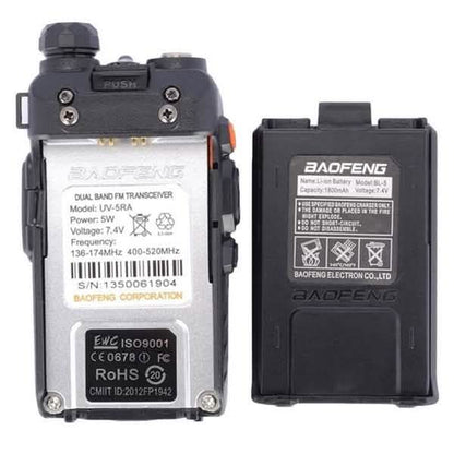 Baofeng UV-5RA V/UHF 136-174/400-520MHz Dual-Band Two-way Radio Walkie Talkies