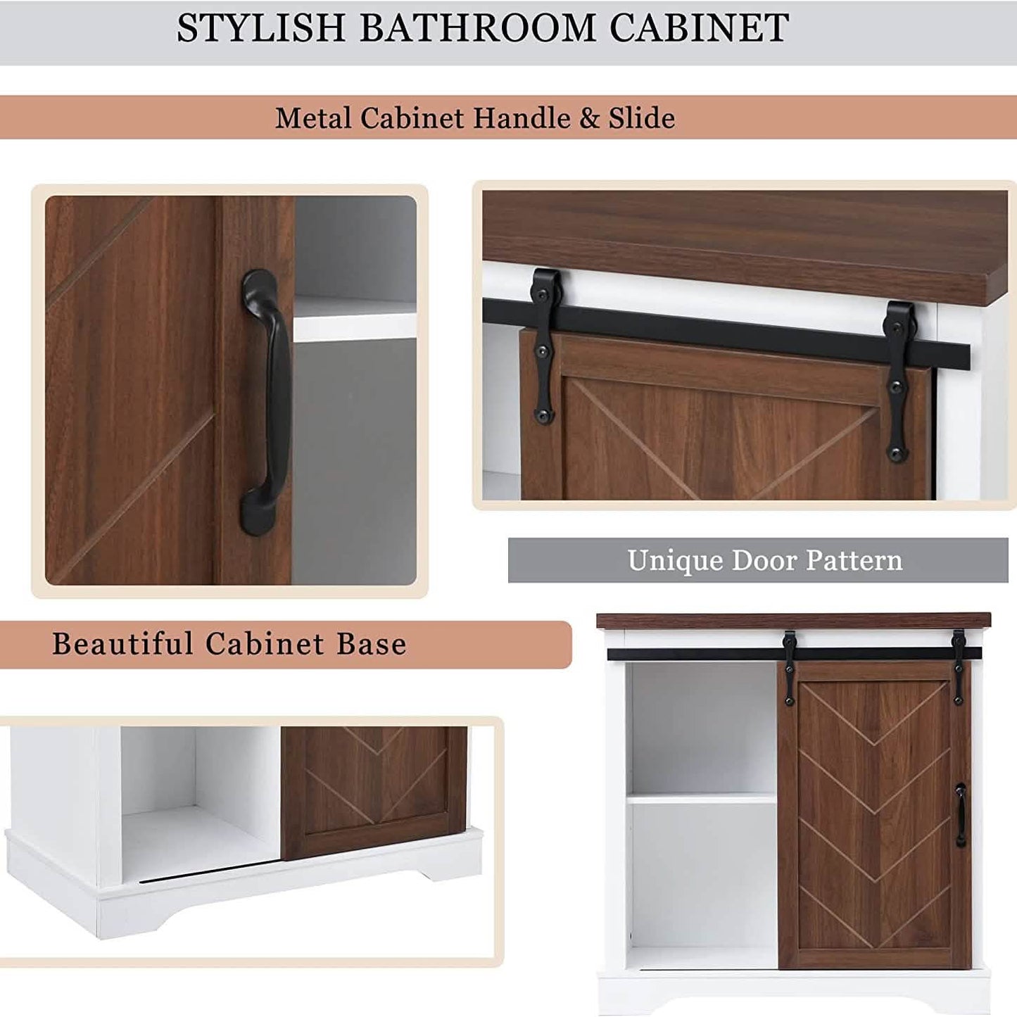 Bathroom Storage Cabinet with Adjustable Shelf