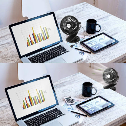 Battery Operated Clip on Mini Desk Fan