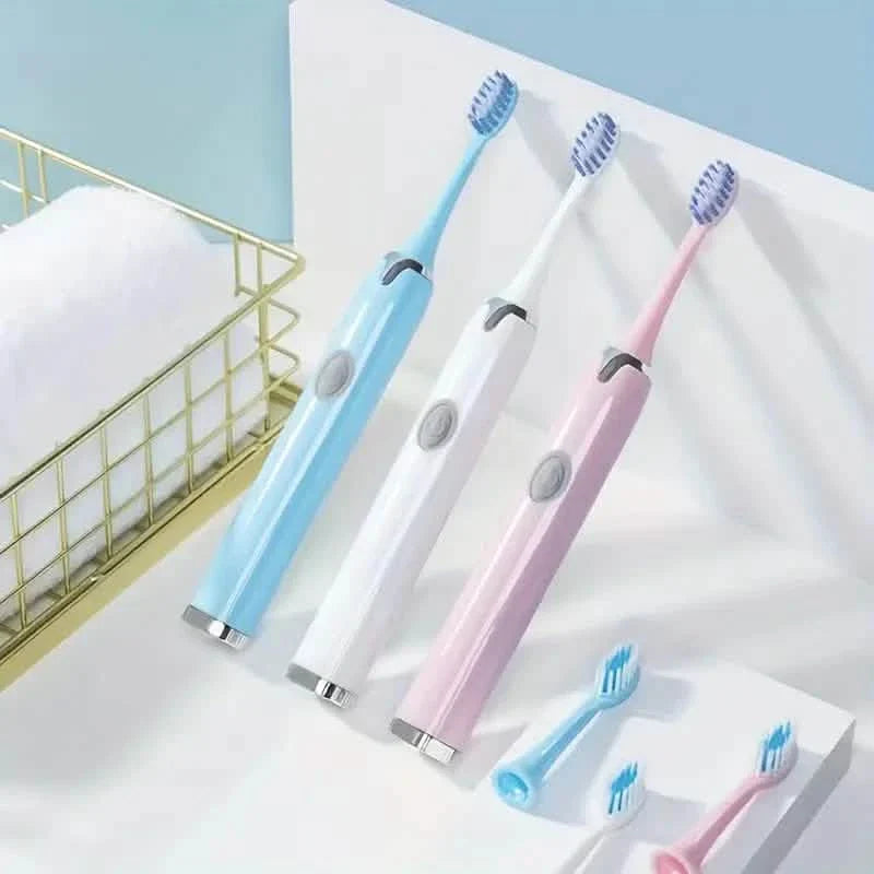 Battery Operated Toothbrush Kit with 6 Soft Bristles
