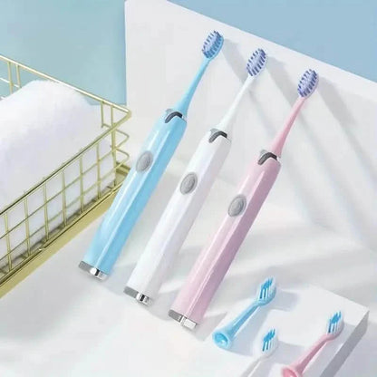 Battery Operated Toothbrush Kit with 6 Soft Bristles