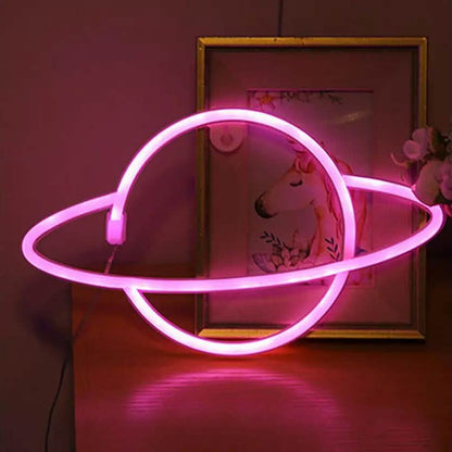 Battery USB LED Neon Light Wall Signs Night Home Decor