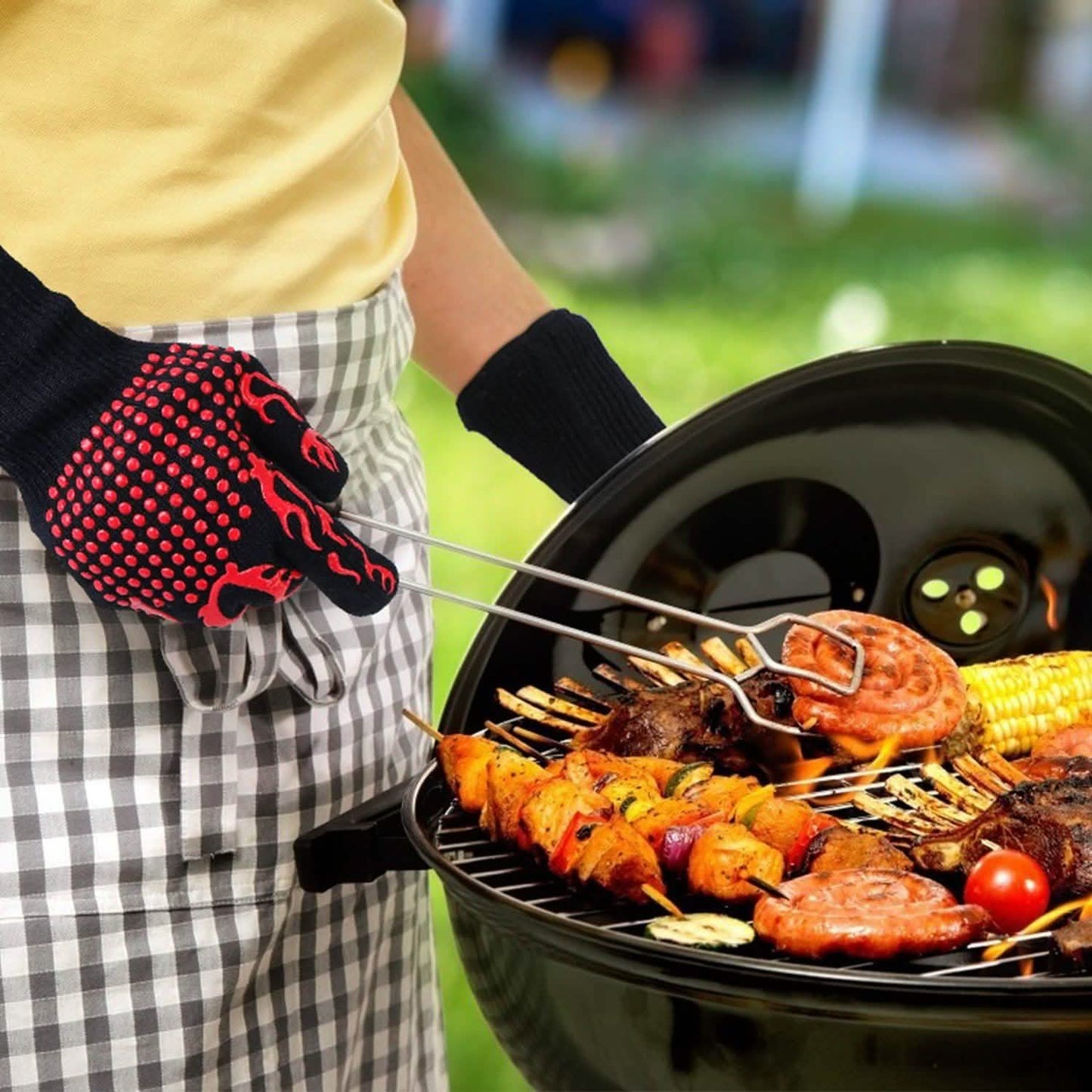 BBQ Gloves 1472¬∞F Heat Resistant Grill Gloves Anti-slip