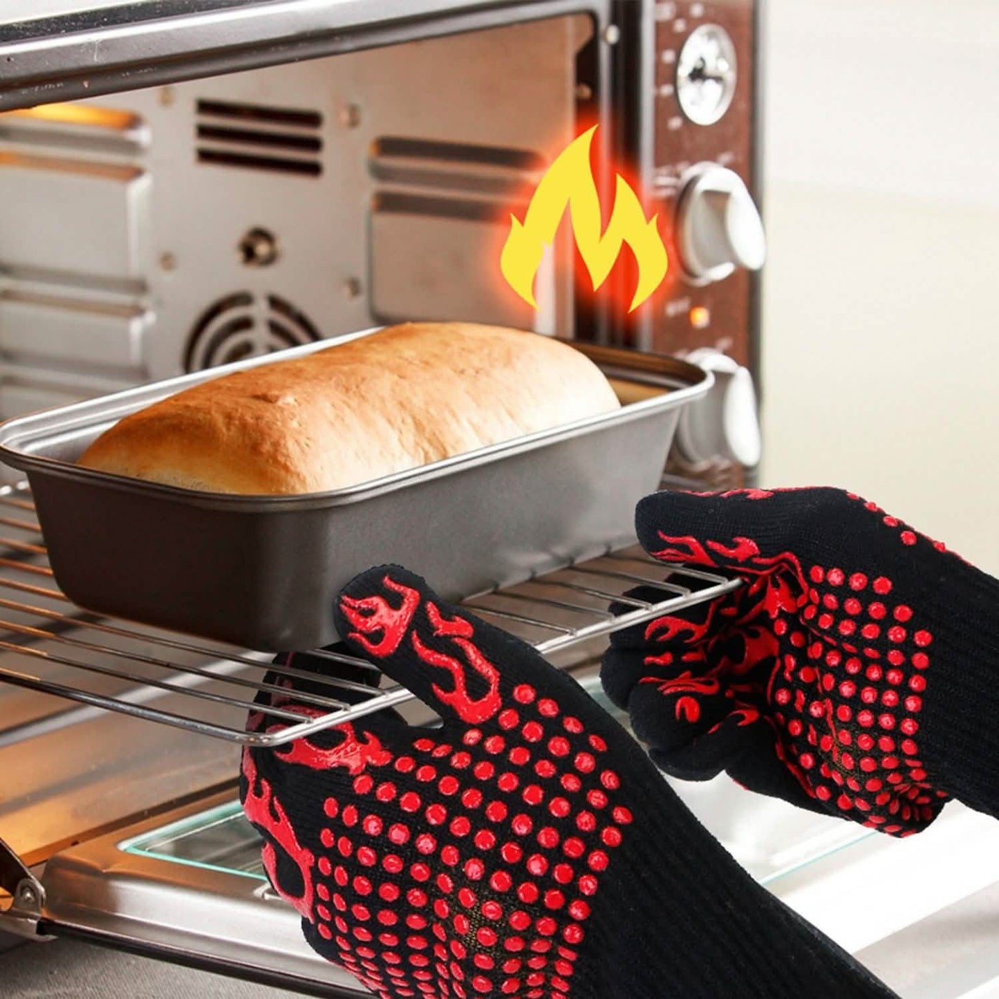 BBQ Gloves 1472¬∞F Heat Resistant Grill Gloves Anti-slip