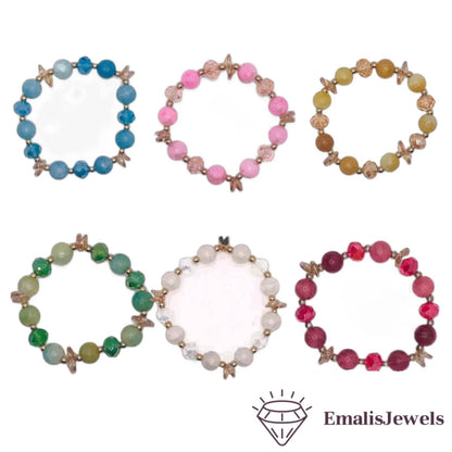 Beautiful Handmade Stone and Glass Beads Bracelets