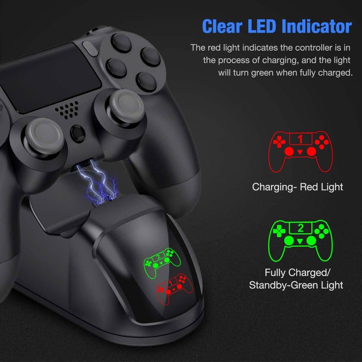 BEBONCOOL Controller USB Charging Station Dock for PS4