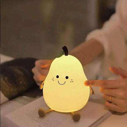 Bedroom Sleeping Bedside Tap Light LED Pear Shape Night Light