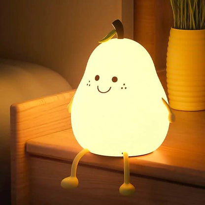 Bedroom Sleeping Bedside Tap Light LED Pear Shape Night Light