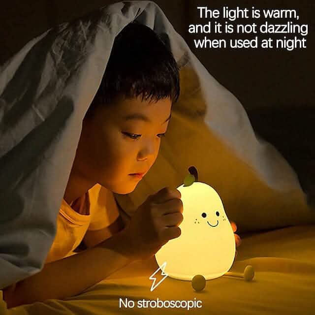 Bedroom Sleeping Bedside Tap Light LED Pear Shape Night Light