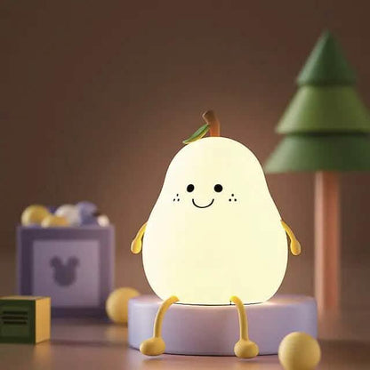 Bedroom Sleeping Bedside Tap Light LED Pear Shape Night Light