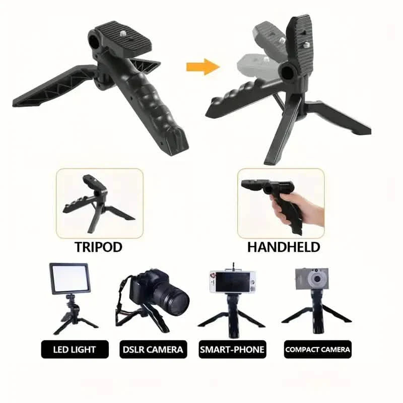Beginner Video Blogging Kit with a 10-inch Tripod, Phone Holder, and Mini Shotgun Microphone