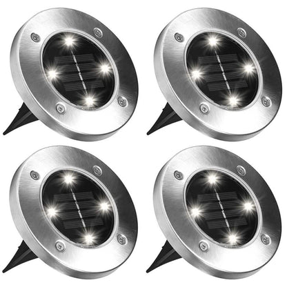 Bell + Howell Solar-Powered LED Garden Disk Lights Set