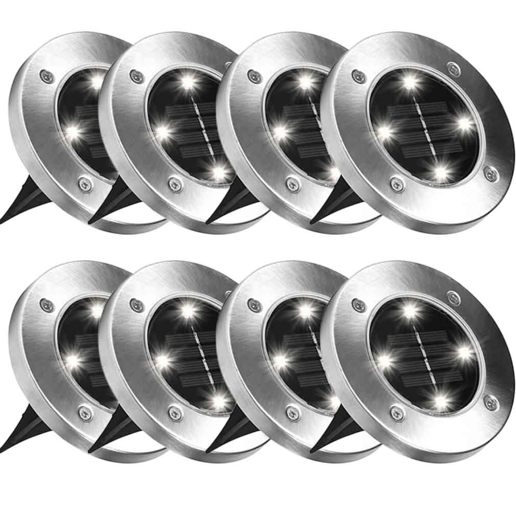 Bell + Howell Solar-Powered LED Garden Disk Lights Set