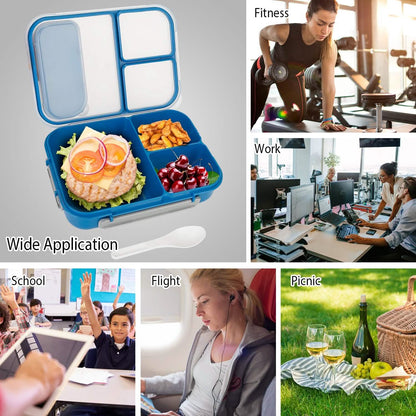 Bento Box Portable Lunch Box Picnic Food Storage with 3 Compartments