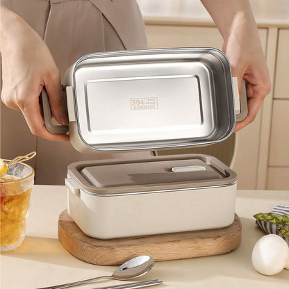 Bento Lunch Box 3 Stackable Food Container with Chopsticks and Spoon