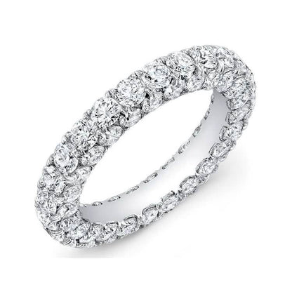 3-Row Cubic Zirconia Eternity Ring