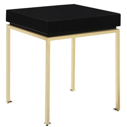 Bianca Nightstand Side Table Square Frame High Sheen Lacquer