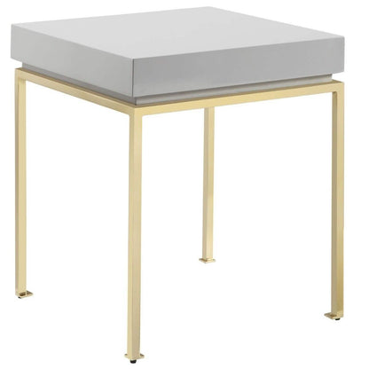 Bianca Nightstand Side Table Square Frame High Sheen Lacquer